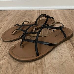 Montego Bay Club Sandals Black and Gold